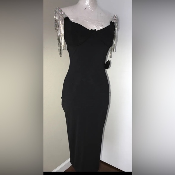 NWT Designed for Hot Miami Styles Bodycon dress with rhinestone detail size S - Picture 10 of 13
